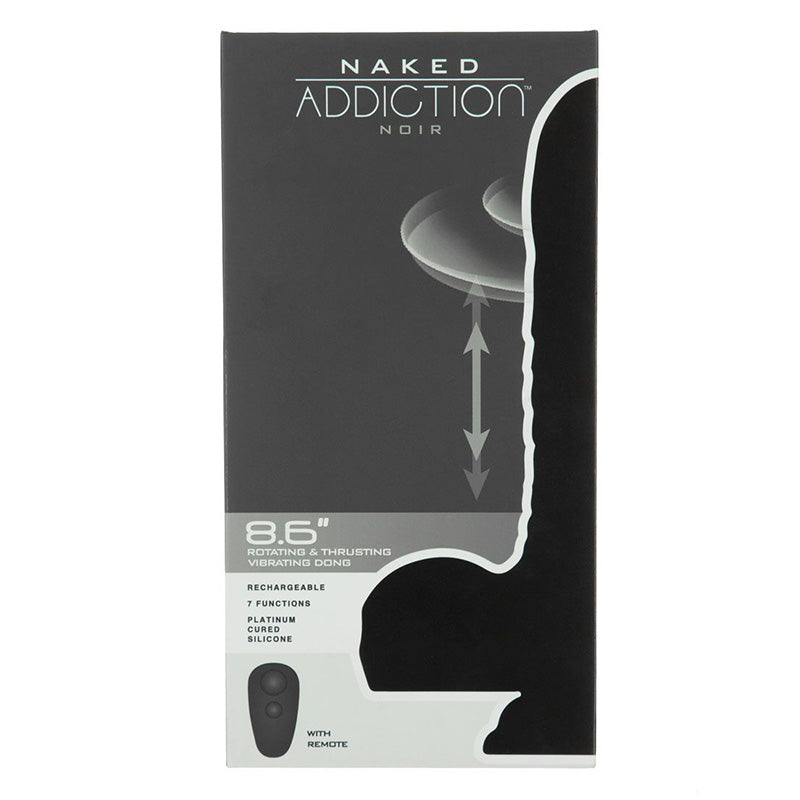 Naked Addiction Noir 8.6" Rotating & Thrusting Vibrating Dildo