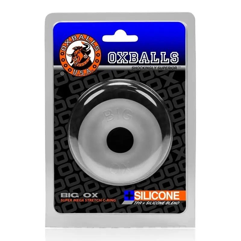Product packaging for Oxballs Big Ox Extra Thick Cock Ring Cool Ice OX-3022 on a white background