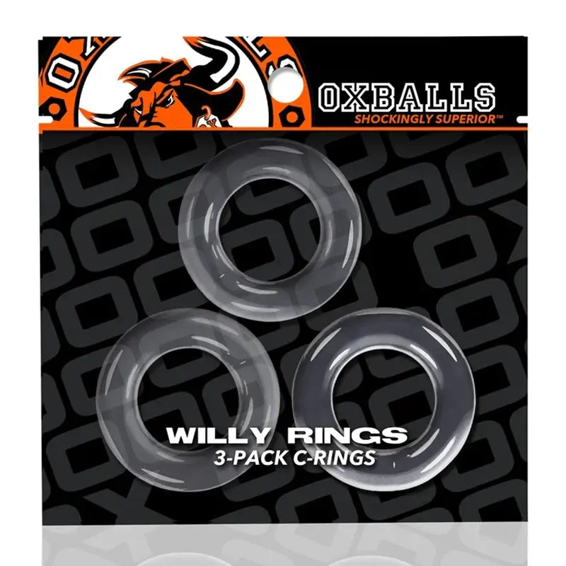 Willy Rings 3-Pack Cock Rings - Clear