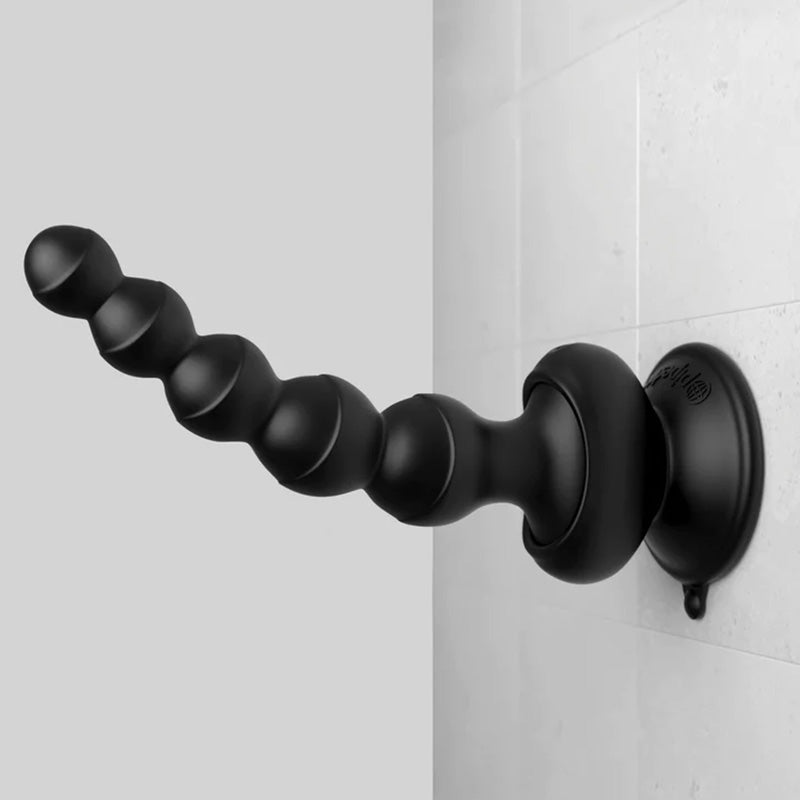 Pipedream PD7079-23 3Some Wall Banger Beads Remote Vibrating Anal Beads on shower wall