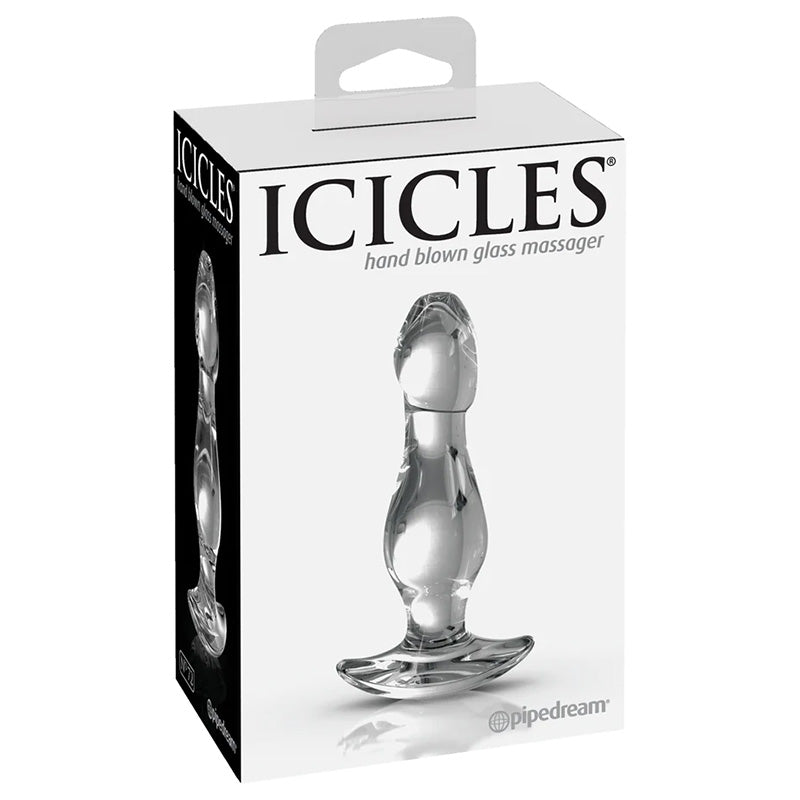 Icicles No. 72 Glass Butt Plug - Clear