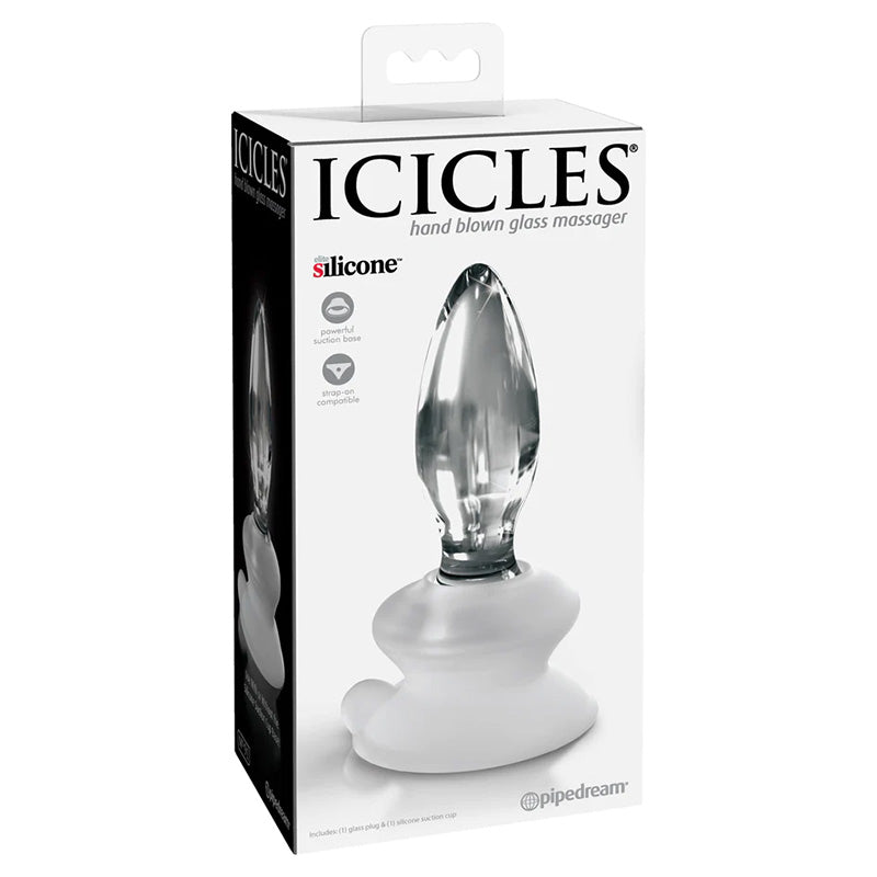 Icicles No. 91 Glass Butt Plug with Suction Cup