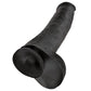 King Cock 15 Inch Cock with Balls - Black