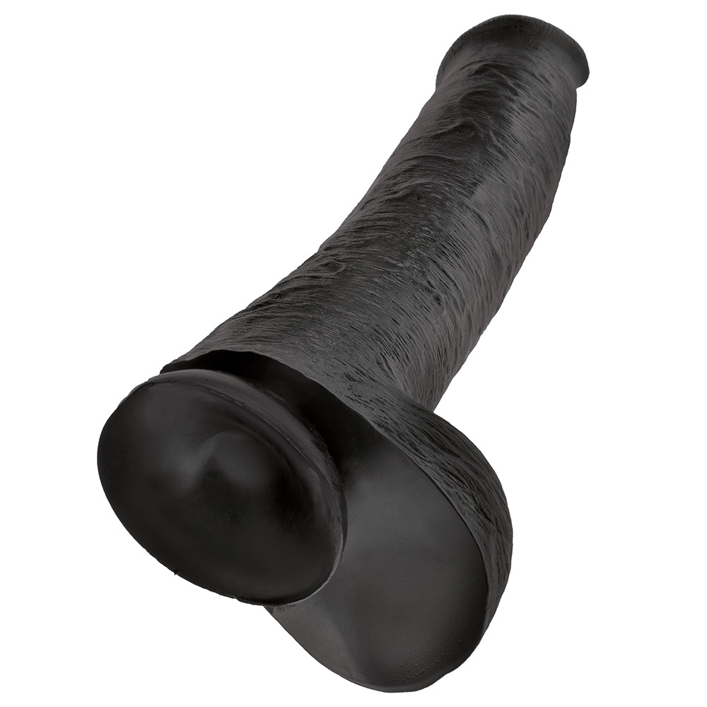 King Cock 15 Inch Cock with Balls - Black