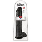 King Cock 15 Inch Cock with Balls - Black
