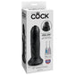 King Cock 6 Inch Uncut Slide-Skin Cock - Black