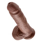 King Cock 8 Inch Cock with Balls - Brown