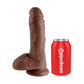 King Cock 8 Inch Cock with Balls - Brown