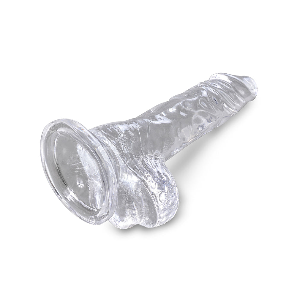 King Cock Clear 4 Inch Cock with Balls