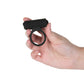 PowerBullet Cosmic Ring Vibrating Cock Ring - Black