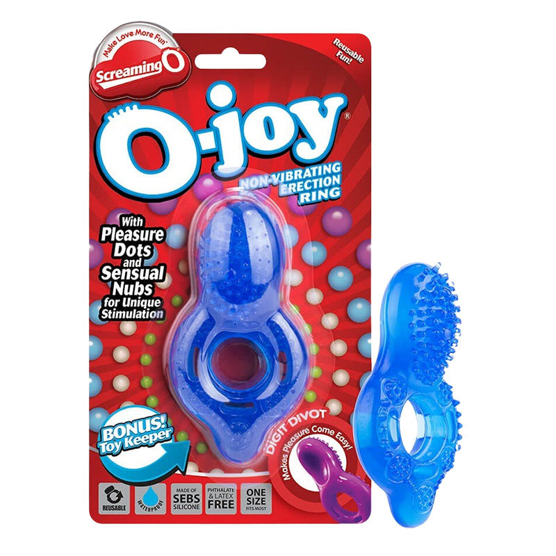 O-Joy Textured Cock Ring - Blue