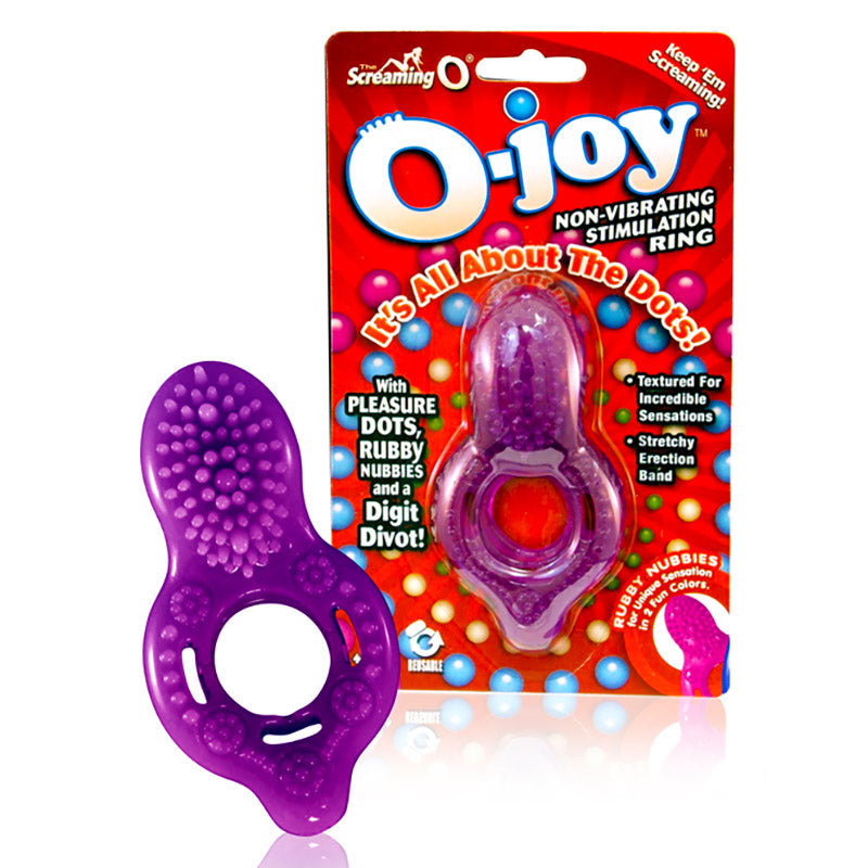 O-Joy Textured Cock Ring - Purple