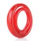Red cock and ball ring on a white background