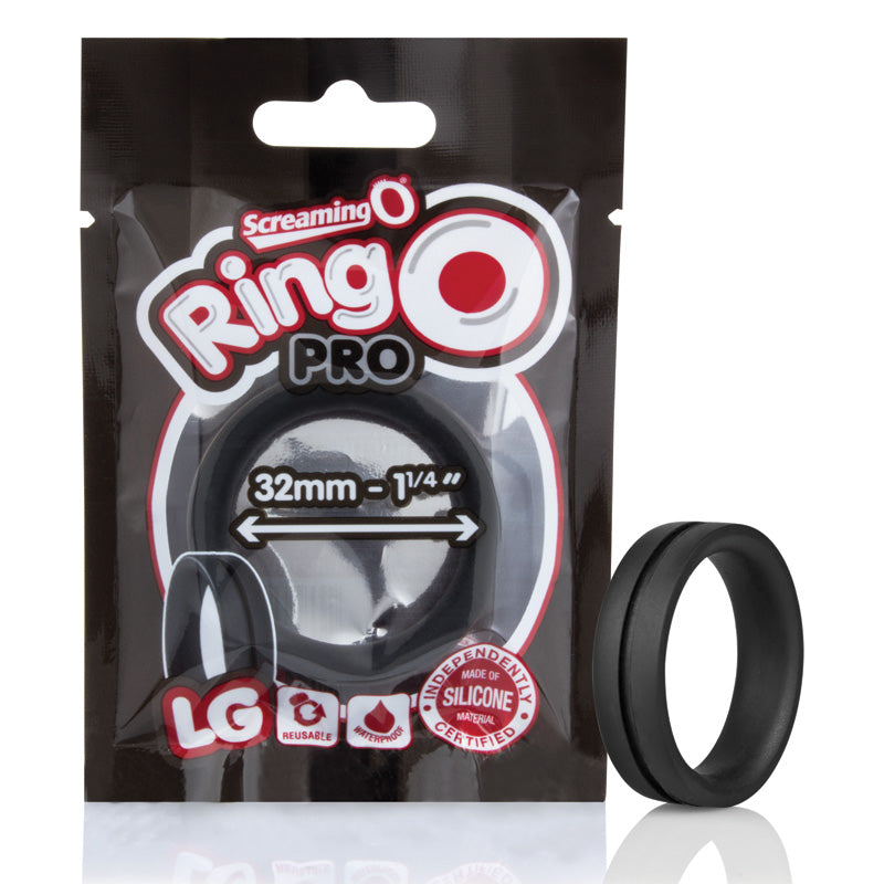 Ring O Pro LG Silicone Cock Ring - Black