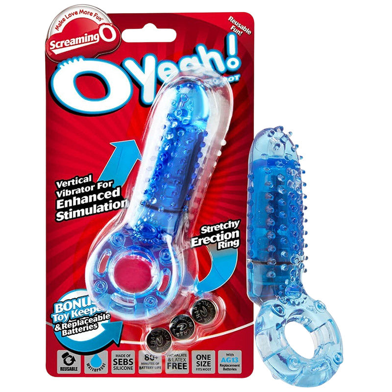 O Yeah Vibrating Cock Ring - Blue