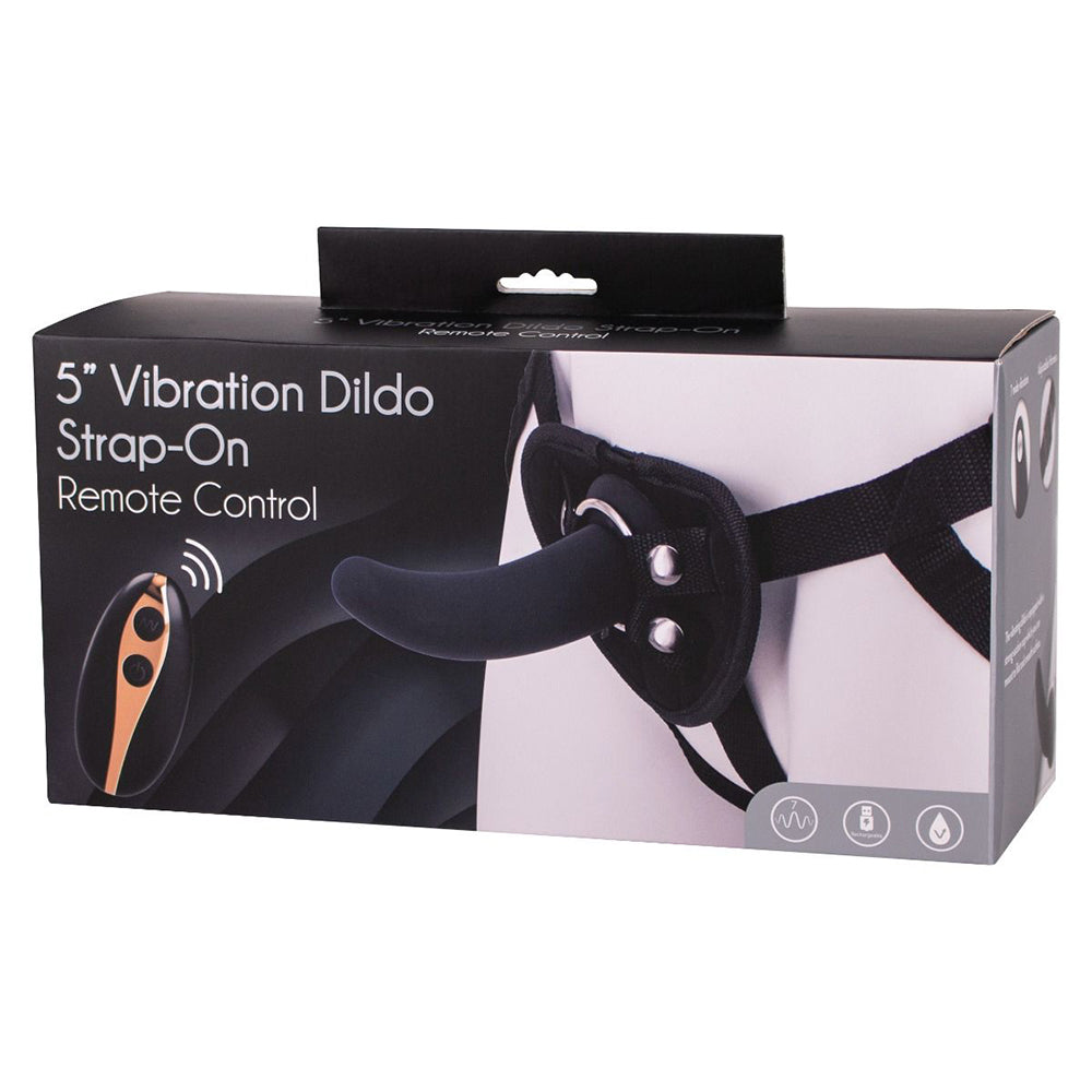 Remote Control 5 Inch Vibrating Dildo and Harness