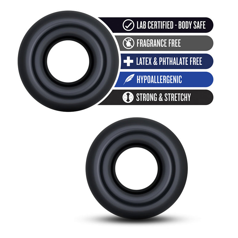 Stay Hard Donut Rings Oversized - Black