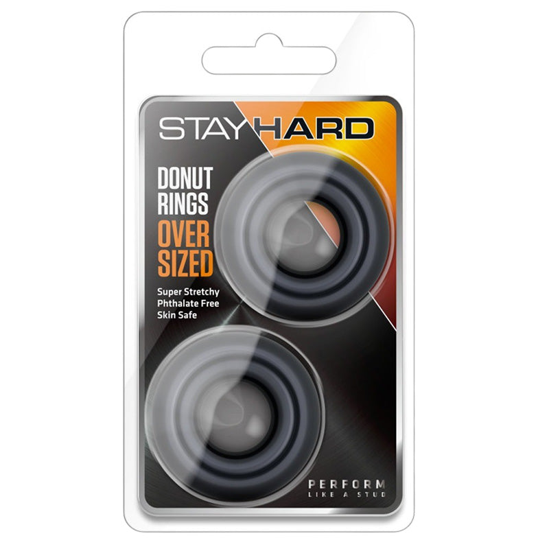 Stay Hard Donut Rings Oversized - Black