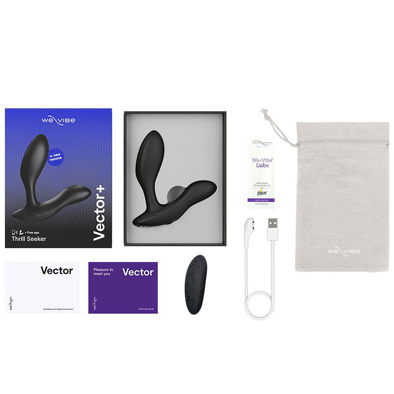 We-Vibe Vector+ Prostate Massager - Charcoal Black