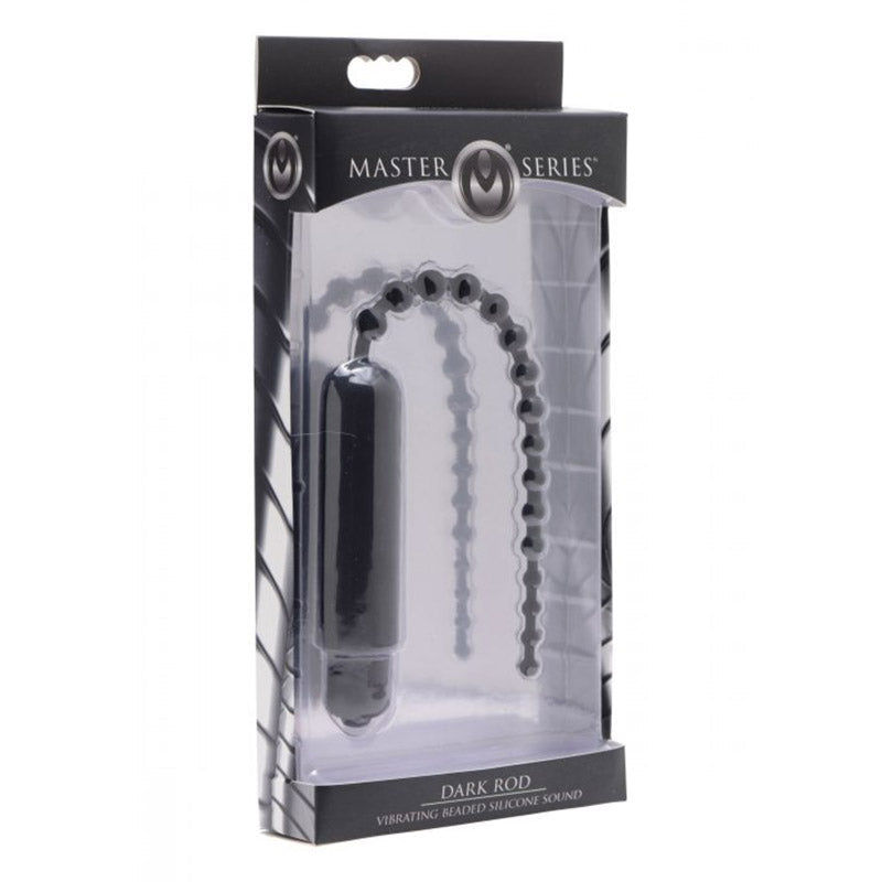 Master Series Dark Rod Vibrating Beaded Silicone Sound