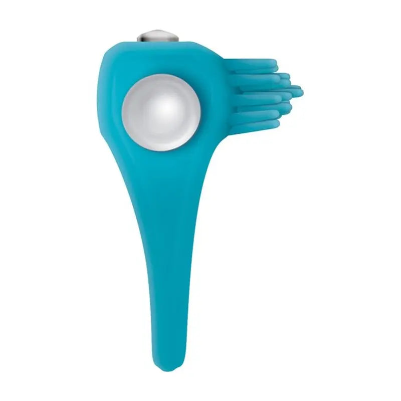 Teal Tickler Vibrating Cock Ring