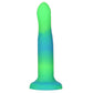 Rave by Addiction 8 Inch Glow In The Dark Bendable Dildo - Blue Green