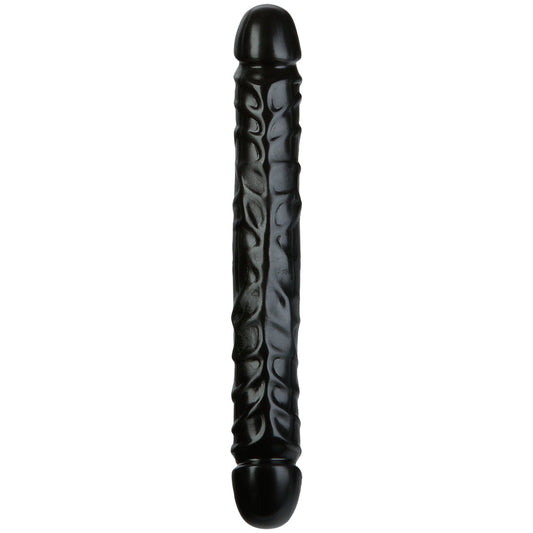 Jr. Veined 12 Inch Double Header Bender Dildo - Black