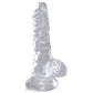 King Cock Clear 4 Inch Cock with Balls Small Realistic Dildo