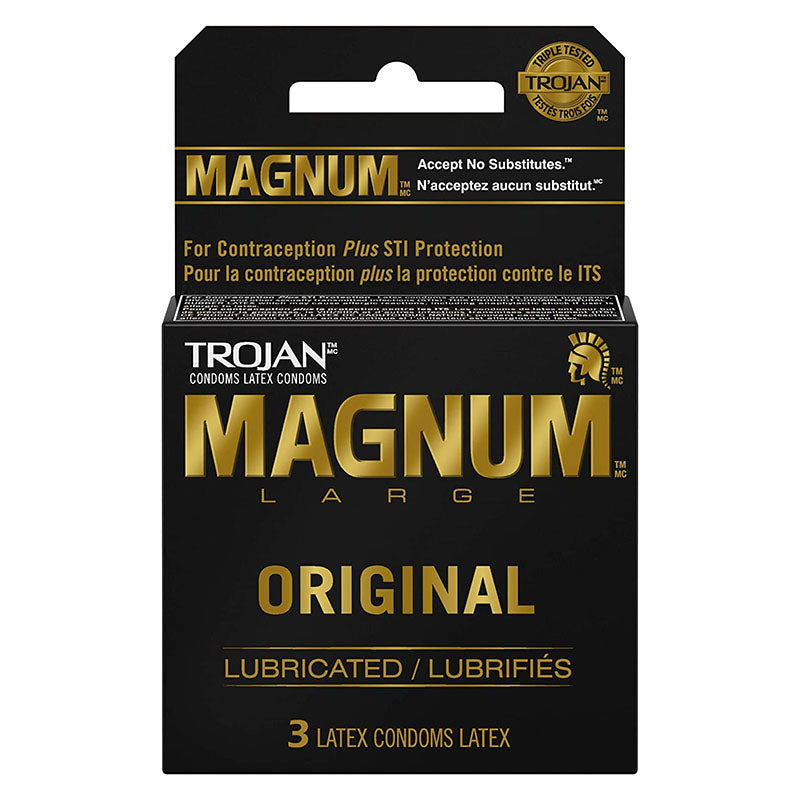 Condones Magnum Trojan Magnum Original Condoms - 3 Pack – The Knight Moose Men's Shop