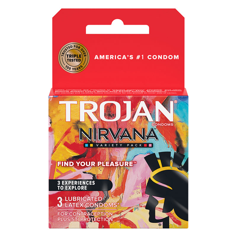 Trojan Nirvana Condoms 3 Pack The Knight Moose Men's Shop